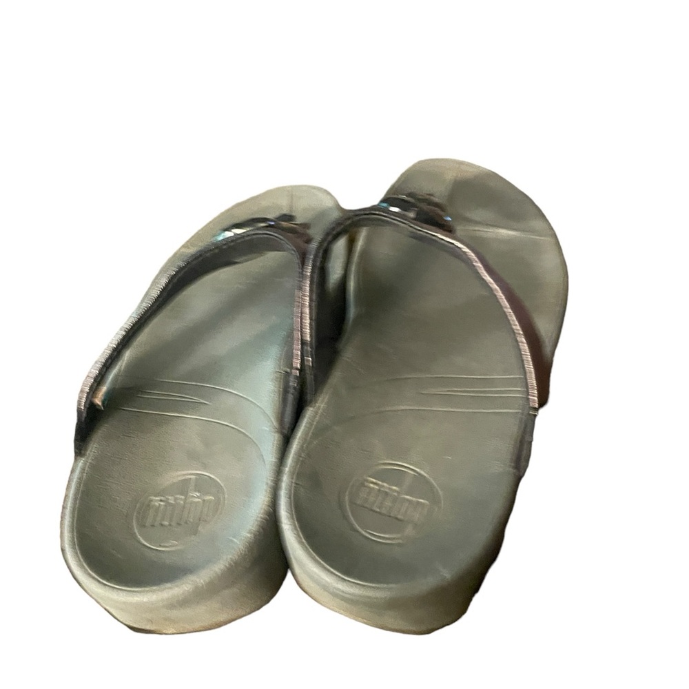 Fitflop Thong Sandals Brown with Bling Size 7 - Picture 3 of 9